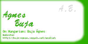 agnes buja business card